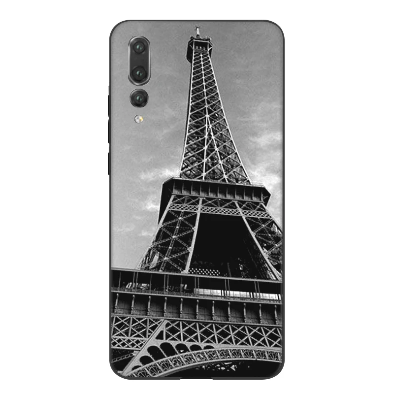 Чехол для мобильного телефона из ТПУ чехол huawei Y6 Y5 Y7 Y9 mate 10 20 Nova 2i 2 3 3i 4 Lite Pro Eiffel Tower