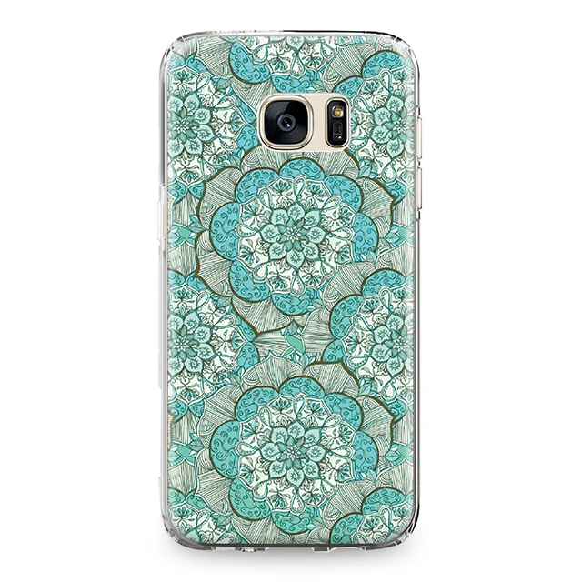 Модные Мандала Книги по искусству цветок Мягкая обложка для samsung Galaxy S4 S5 мини S6 S7 край S8 S9 плюс Grand Prime примечание 4 5 8 силиконовый чехол