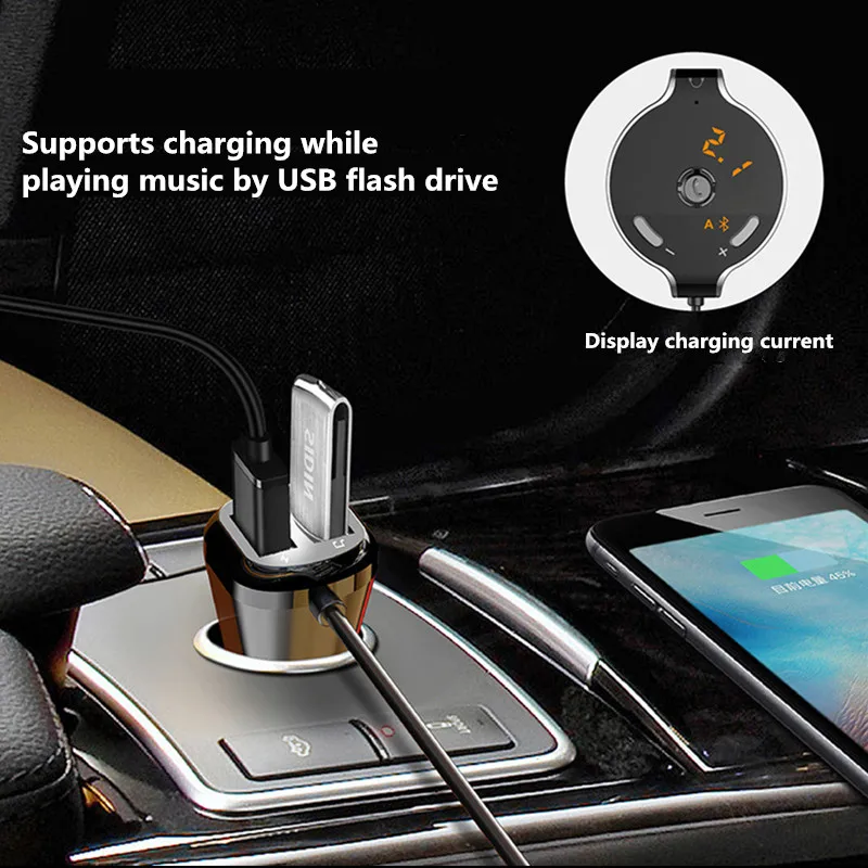 3 5 мм AUX Автомобильный Bluetooth Handsfree fm передатчик TF автомобильный аудио LED MP3 плеер
