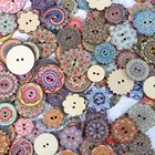 50 шт., пуговицы из натурального дерева с 2 отверстиями, круглые спиральные швейные пуговицы для одежды, одежды, скрапбукинга, Швейные аксессуары для детей