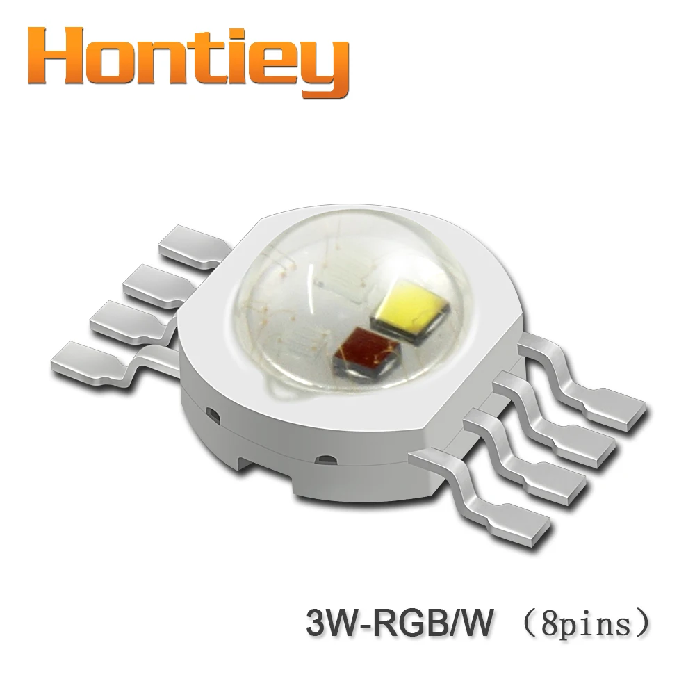 Hontiey 3 Вт RGB светодиодный красный зеленый сине-белые высокое Мощность лампа 4/6/8