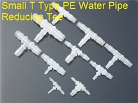 1pcs k614 small t type pe water pipe reducing tee hose coupler connector aquarium parts free shipping