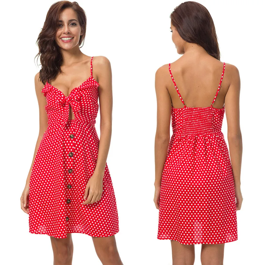 Летнее платье для женщин сексуальное на бретелях плиссированное мини-платье с