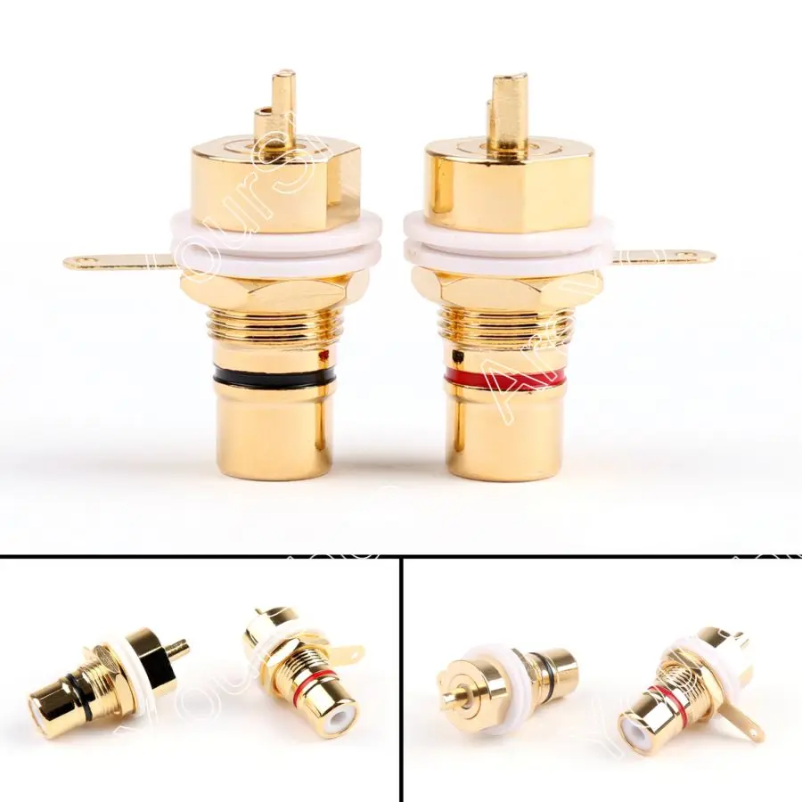 Распродажа от Areyourshop 20 шт. медное покрытие CMC RCA гнездо Phono Jack панель разъем шасси