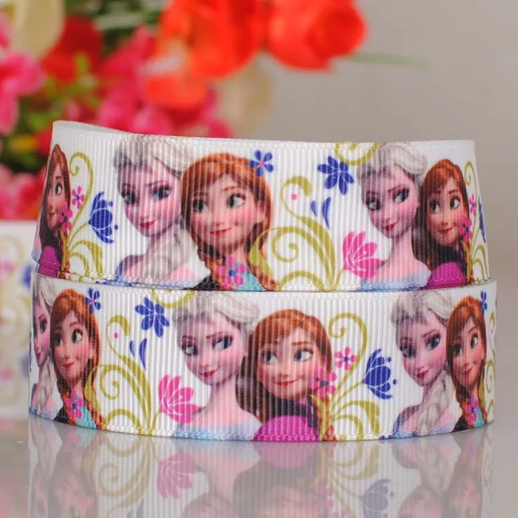 7/8 &quot22 мм Анна и Эльза Принцесса Печать grosgrain лента DIY ручной работы для волос