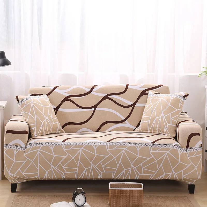 Bone Диван чехлов Эластичный 1/2/3/4-Seater гибкие чехлы для диванов стрейч чехол для дивана мебель с цветами протектор для Гостиная 1 шт - Цвет: Bone