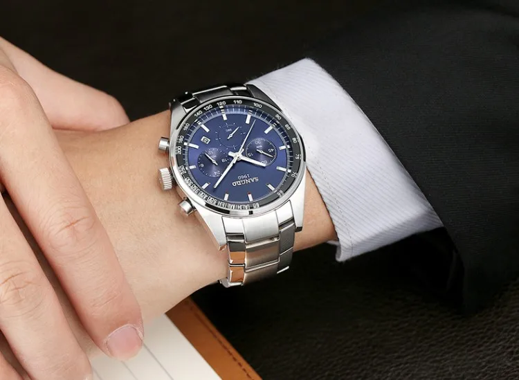 Мужские кварцевые часы с хронографом 42 мм|watch f|watch fashionwatch high quality |