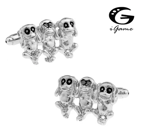 IGame розница по заводской цене мужские запонки из латуни дизайн обезьяны