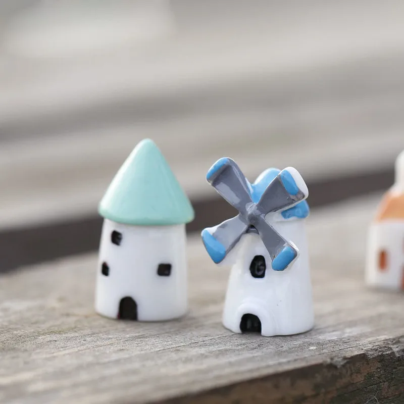 3 шт./компл. миниатюрные Ландшафтные горшки украшения мельница хижина замок