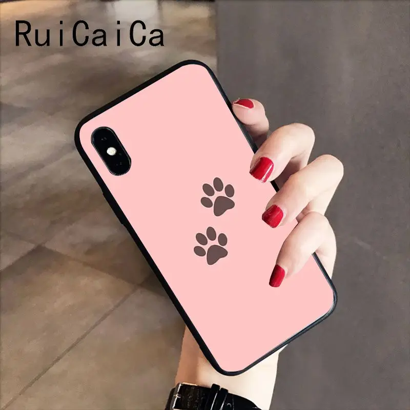 A3 RuiCaiCa отпечаток лапы собаки клиент высокого качества чехол для телефона iPhone 8 7 6S 6Plus X XS MAX 5 5S SE XR 10 Чехол - Цвет: A3