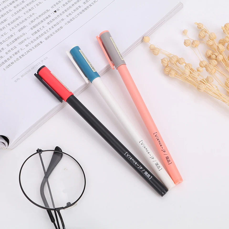 Качественная гелевая ручка 6 шт./лот 0 5 мм черные/синие чернила гладкие гелевые