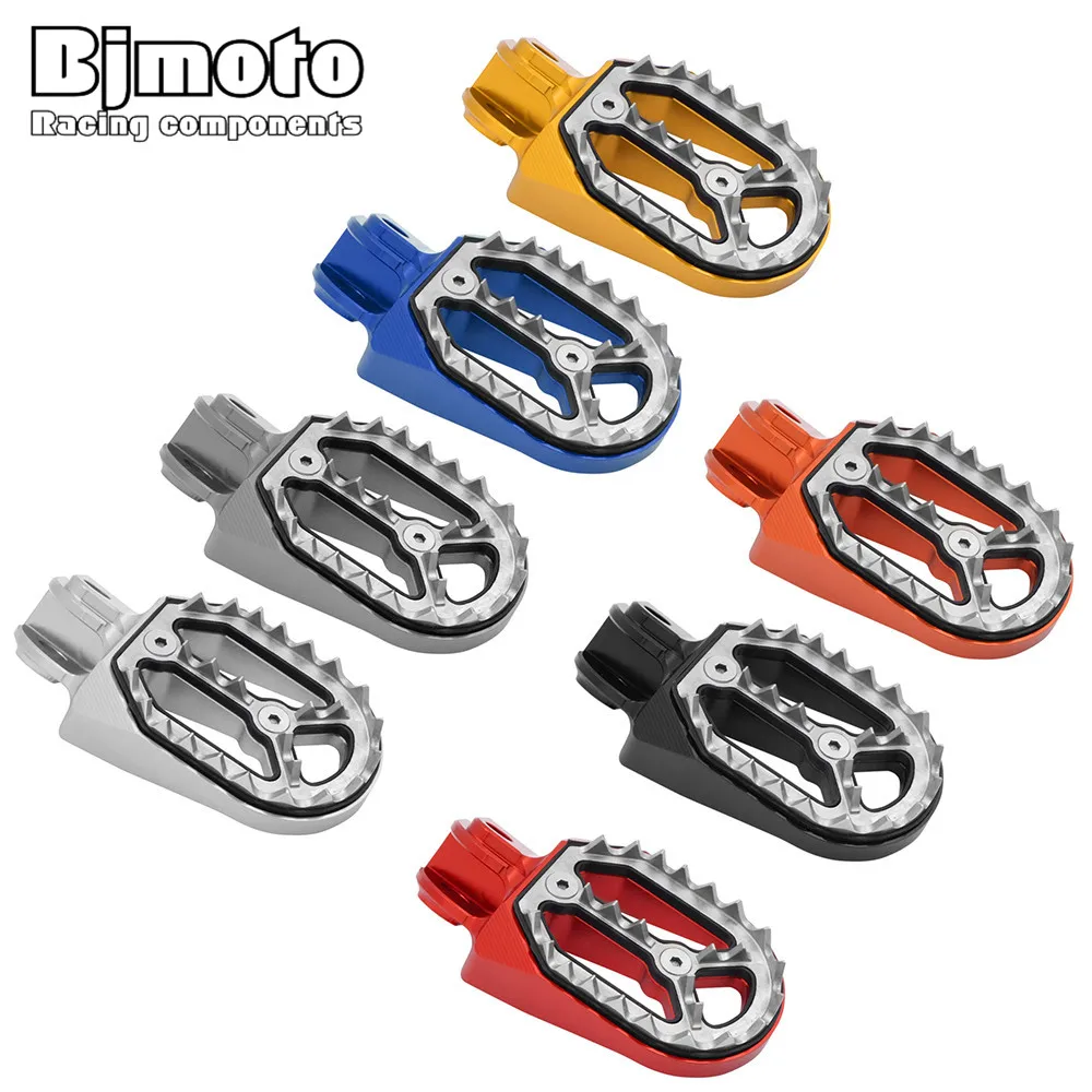 

BJMOTO Motocross Sharp Teeth Dirt Bike Racing Foot Pegs Footrests For Husqvarna TC FC TE FE TX SX SXF EXC 85-530cc 2005-2015