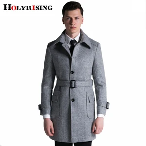 Осенне-зимнее шерстяное пальто, Мужская шерстяная куртка, модное пальто высокого качества, большое пальто размера плюс, s-6XL, #18069, holyrising