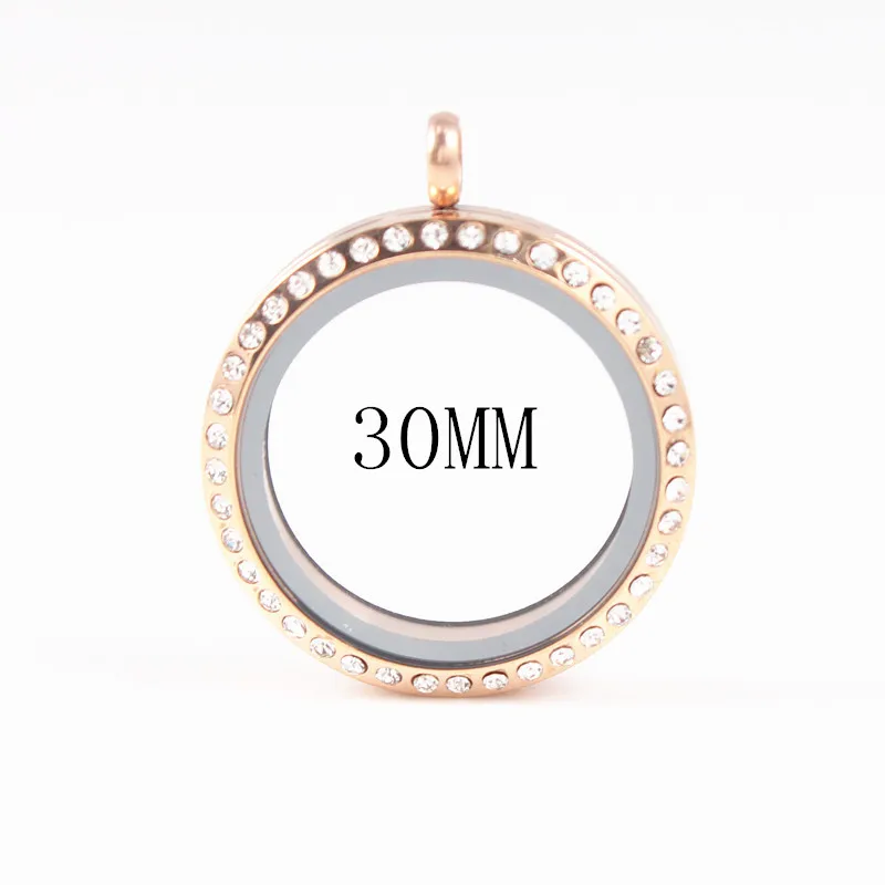Водонепроницаемый винт Twist Нержавеющая сталь плавающей медальон кулон Rosegold плотная Стекло памяти медальон для Для женщин - Окраска металла: rose gold