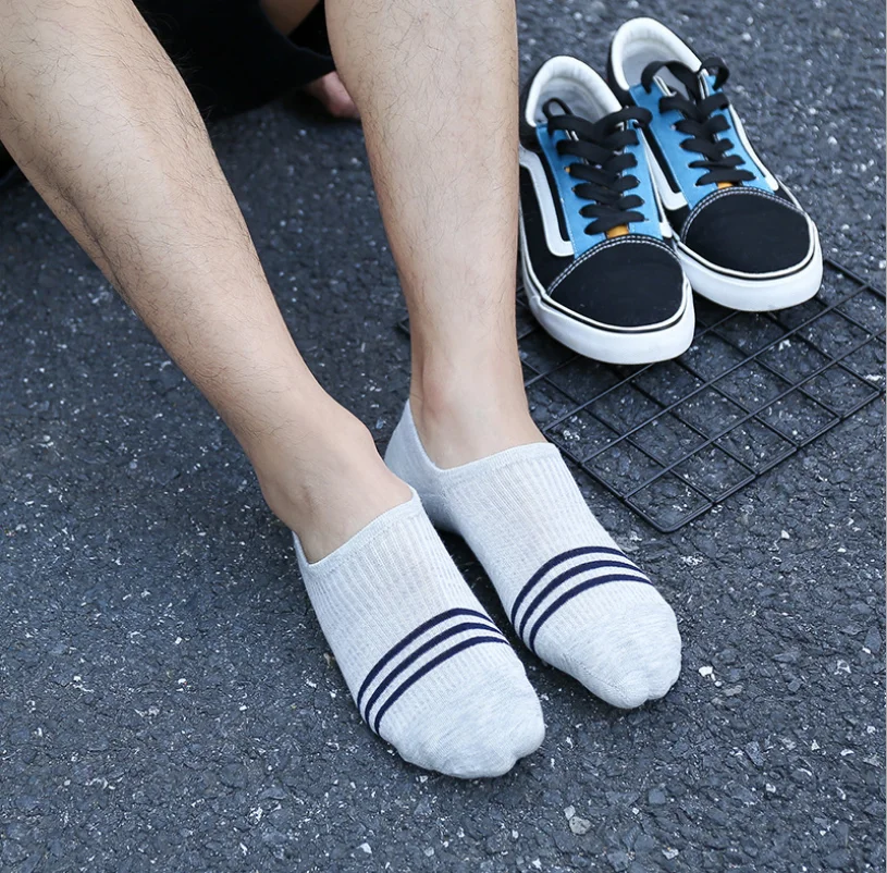 Носки мужские хлопковые в полоску 1 пара|Носки-следки| |
