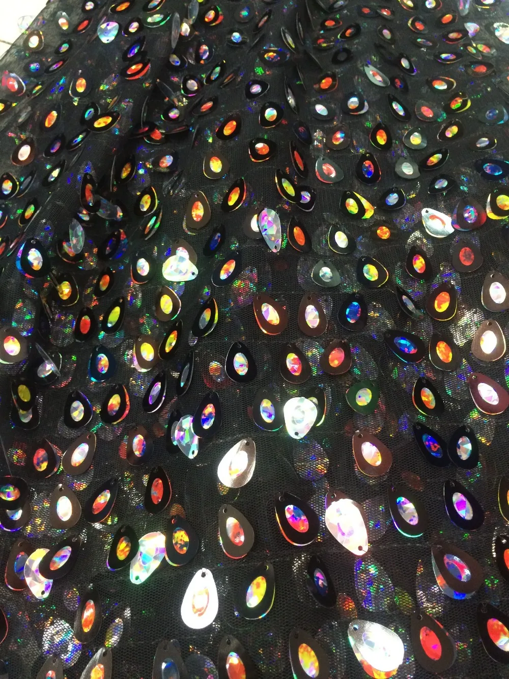 Женская модная Тюлевая вышивка с блестками французская сетчатая кружевная ткань