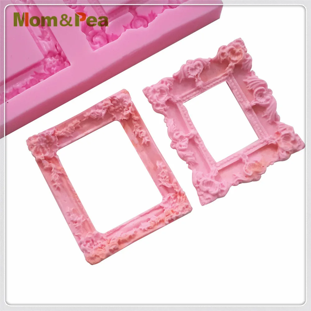 Силиконовая форма в форме двух рамок Mom & Pea MPA2026 украшение для торта 3D мастики