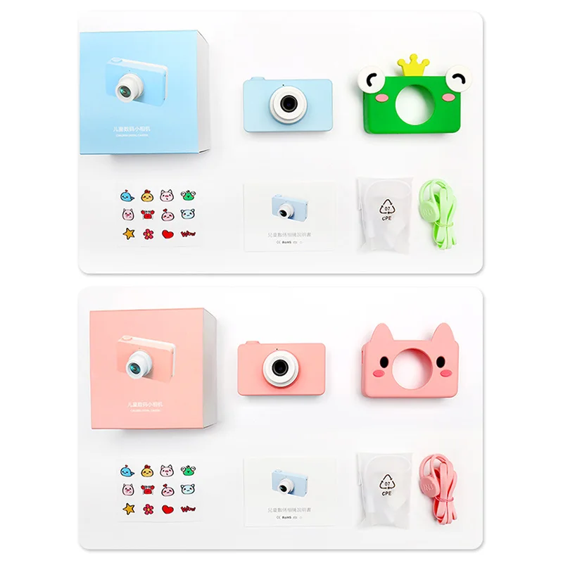 Цифровая видеокамера 16 МП HD для детей портативная с ЖК-экраном 2 0 и мультяшными