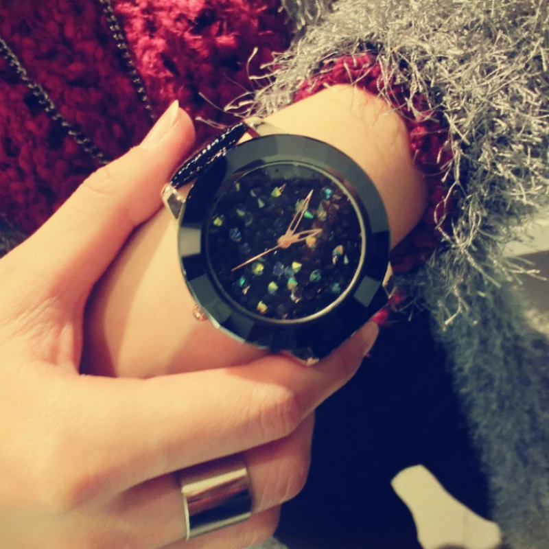 GUOU Women Wrist Watch Women Watches Luxury Rhinestone Women's Watches Glitter Diamond Ladies Watch Clock reloj mujer