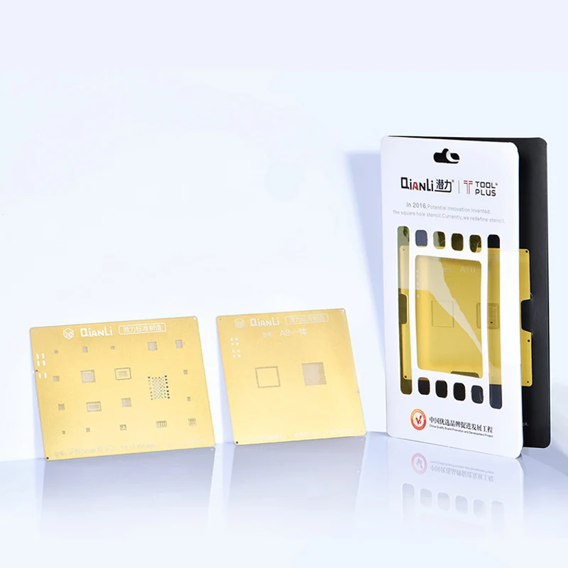 Qianli 3D cpu набор трафаретов для пайки BGA Оловянная сетка для припоя нагревательный шаблон для A12 A11 A10 A9 A8 ремонт материнской платы