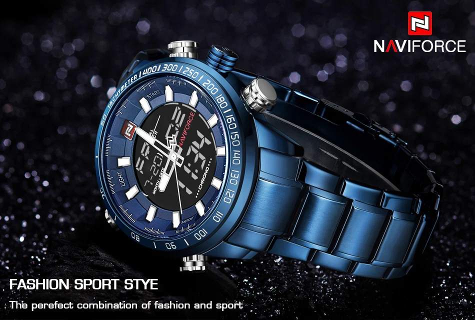 Relogio Masculino NAVIFORCE мужские часы кварцевые аналоговые Роскошные модные спортивные наручные часы из нержавеющей стали мужские часы дропшиппинг