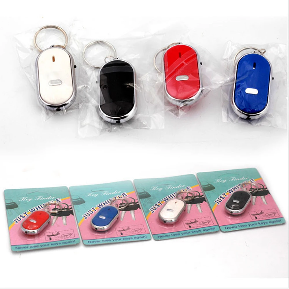 1PCS LED Anti-lost Key Finder Find Locator Keychain Whistle Beep Sound Car Keyrings Support Dropshipping | Электроника