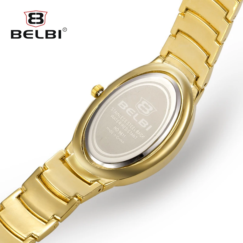 Роскошные Брендовые Часы BELBI Strip женские модные повседневные часы из сплава