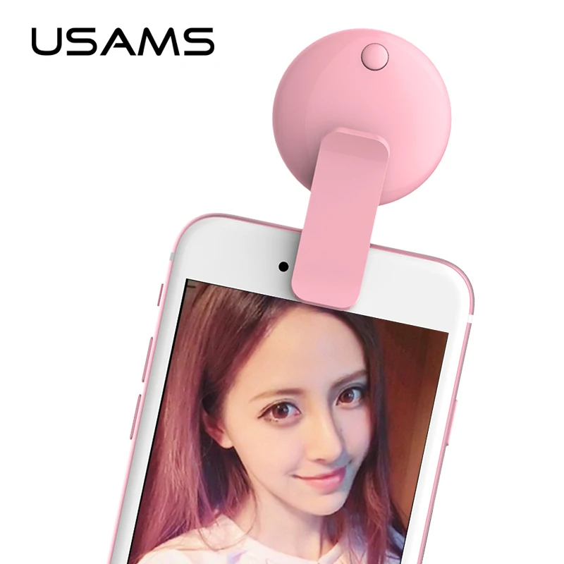 USAMS USB зарядки светодио дный светодиодный светильник селфи держатель для iPhone samsung