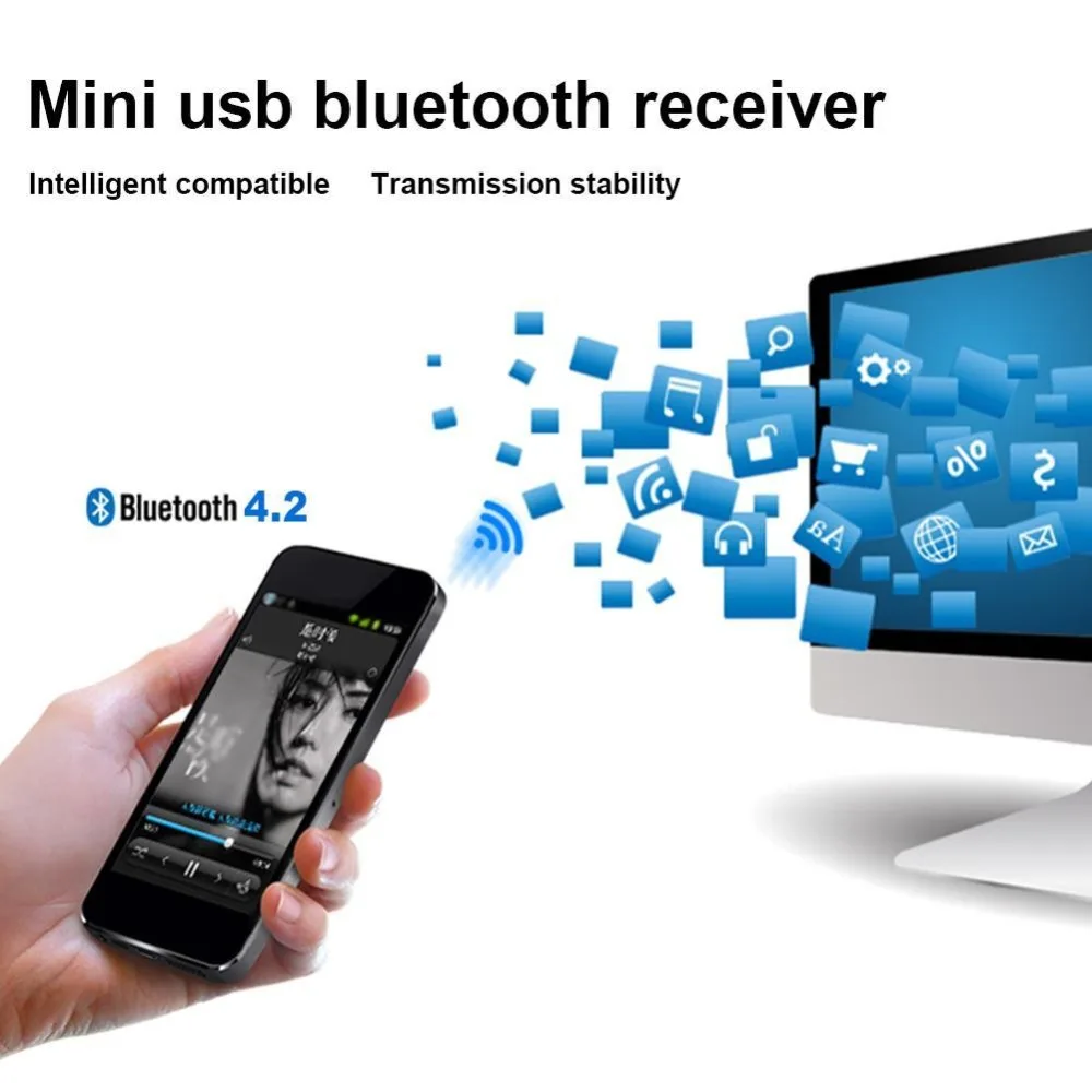 Беспроводной автомобильный мини Bluetooth приемник адаптер беспроводной Bluetooth аудио приемник музыкальные колонки USB AUX Bluetooth автомобильный комплект