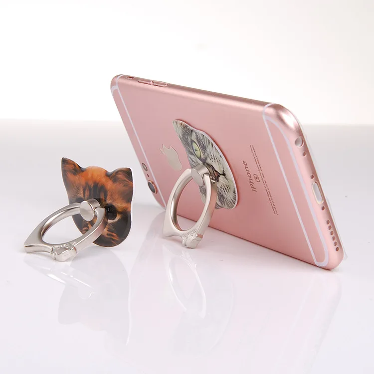 3D Cute Kitty Cat Finger Ring Holder ABS Smartphone Stand Socket for iPhone Apple Samsung Xiaomi Huawei Xperia LG Universal | Мобильные