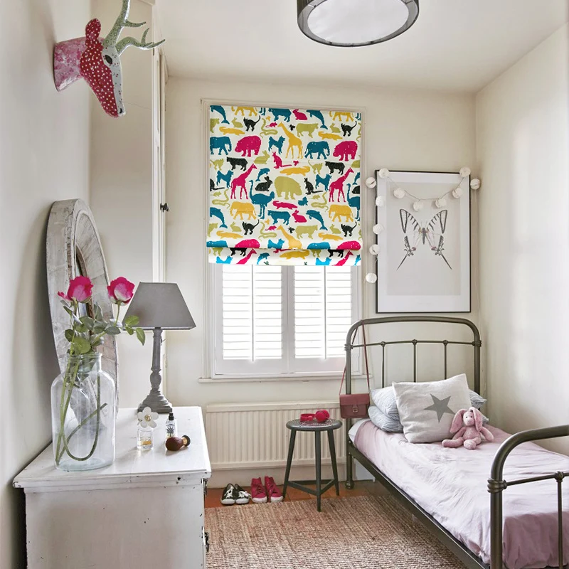 2018 Cortinas Dormitorio плотные современной сельской хлопок и затенение ткань римская