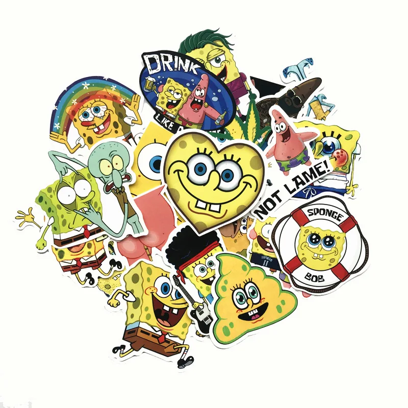 22 шт. губка детские милые наклейки из мультфильмов детская наклейка скейтборд