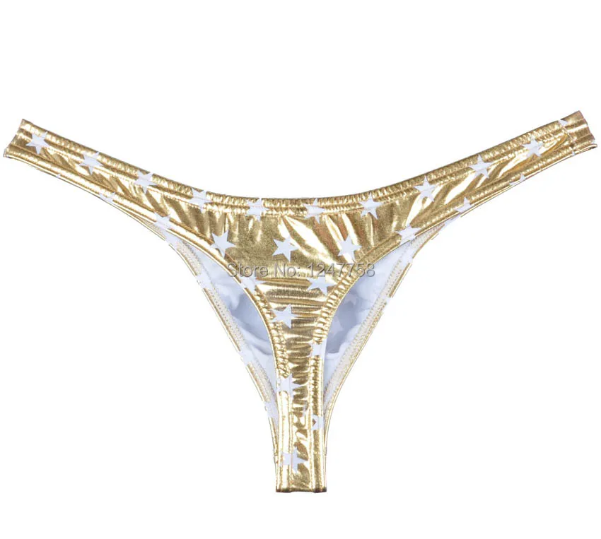 Новый Для мужчин купальник бикини стринги с аппликацией в виде звезды мини шорты