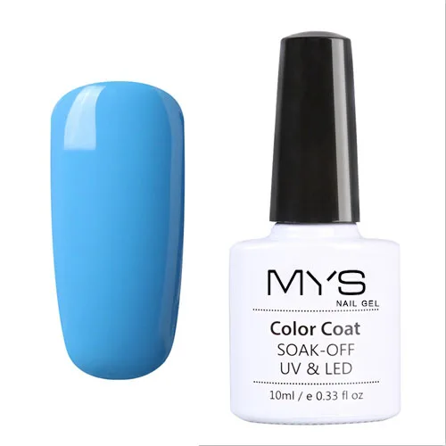 MYS 10ml Nail Polish Lacquer UV LED Lamp Drying Magic Blue Color Top Base Coat Needed Soak-off Gel Pick 1 | Красота и здоровье