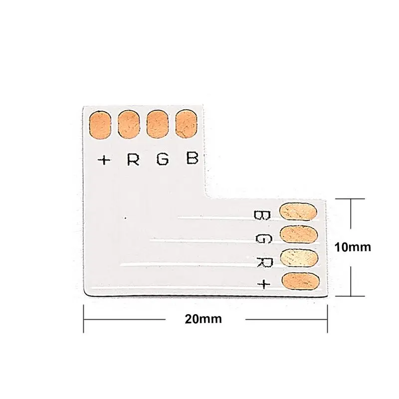 10 шт. 4 Pin RGB конекторы Крест T L форма угла светодиодные ленты Разъем для мм 3528 5050