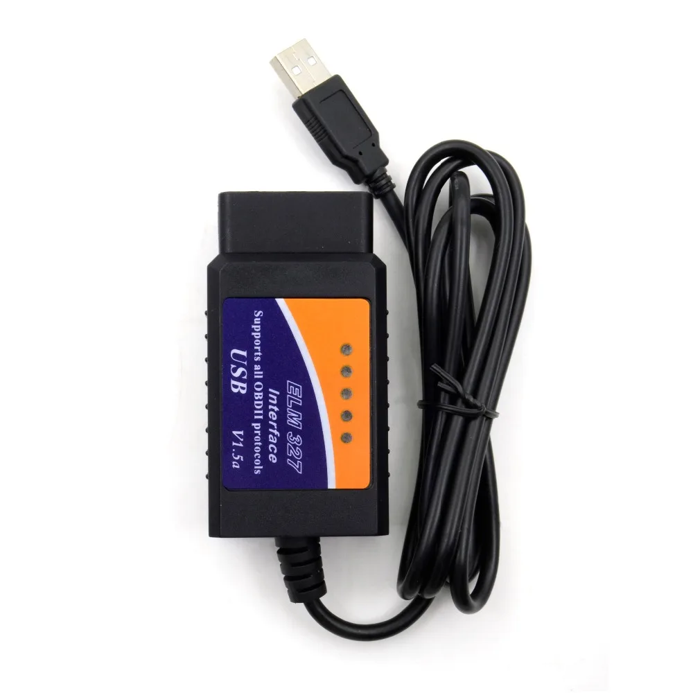 Автомобильный диагностический интерфейсный сканер ELM327 USB V1.5 OBD2 разъем ELM 327 в 1 5