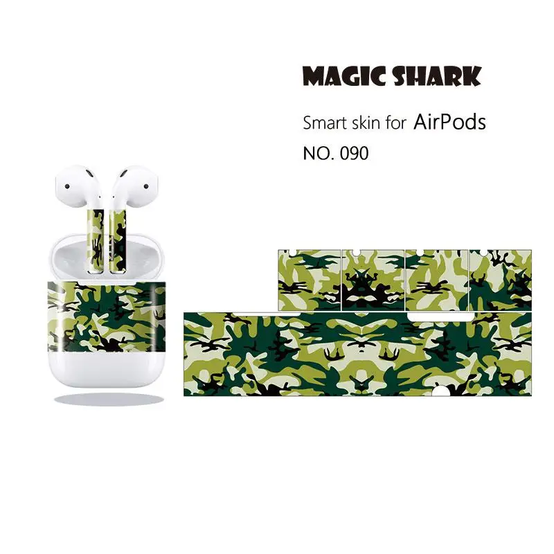 Magic Shark новый модный камуфляжный чехол в стиле милитари для Apple Airpods 19 типов 087-105 2019