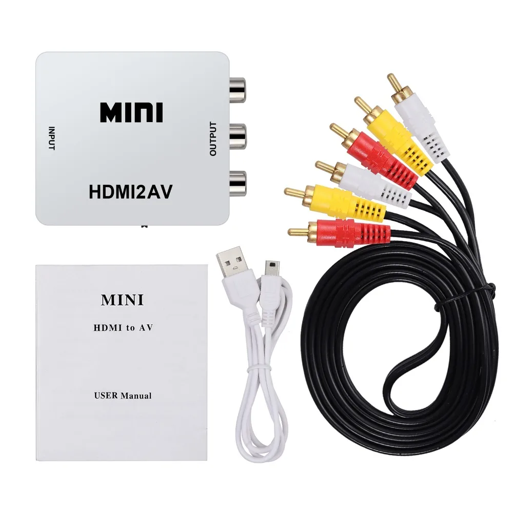 Proster HDMI к RCA 1080P К AV 3RCA CVBs композитный видео аудио конвертер адаптер с поддержкой