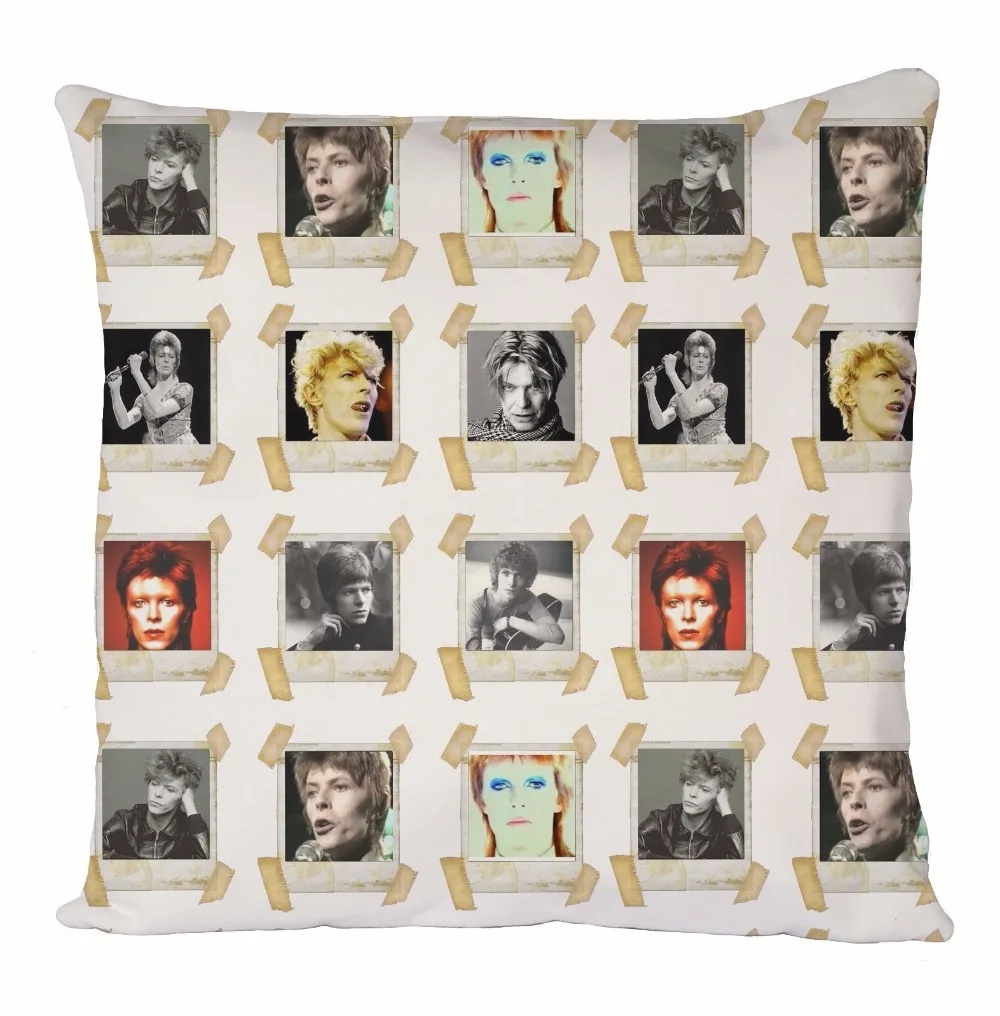 Ретро Чехол для подушки Дэвид Боуи Рок н-ролл наволочка для диванной подушки Давид Боуи винтажный подарок для рок музыки двухсторонний декор комнаты
