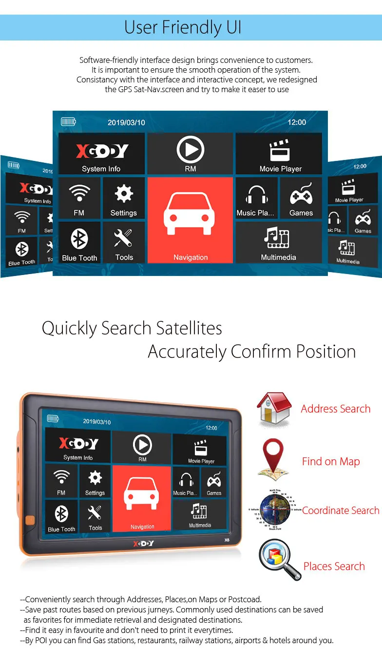 XGODY 9 ''Автомобильный gps навигатор Bluetooth AVIN 256 Мб 8 Гб Камера заднего вида Navitel Карта Европы Sat Nav Автомобильный навигатор gps