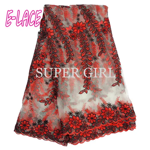 Чистый синий Высокое качество Африканский швейцарские ткани кружева Швейцарии