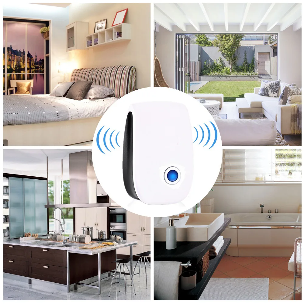 2 шт. синий светильник Ультразвуковой Отпугиватель вредителей Управление