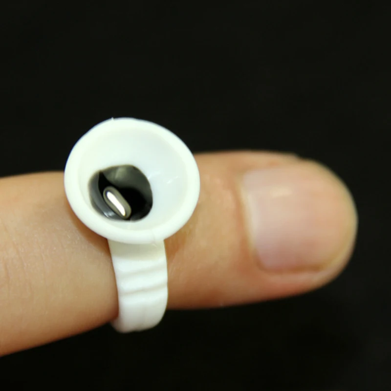 100 шт Перманентный макияж легко кольцо Держатели Чернил крышки без отдельных