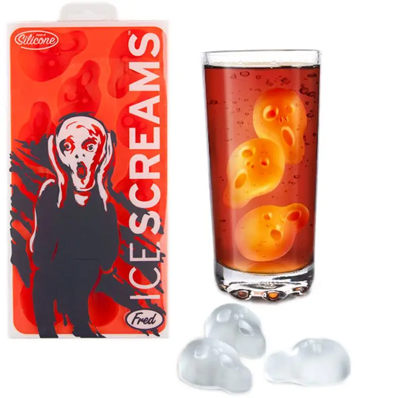 Силиконовые смешно Хэллоуин кричать Ice Лотки решений Whiskey крик лед решетки DIY