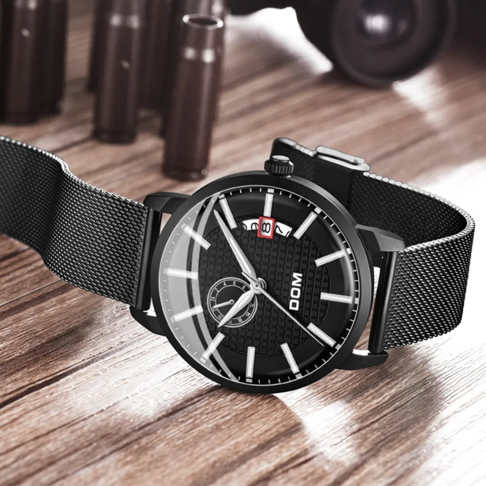 DOM топ мужские часы Топ бренд класса люкс автоматические механические полностью
