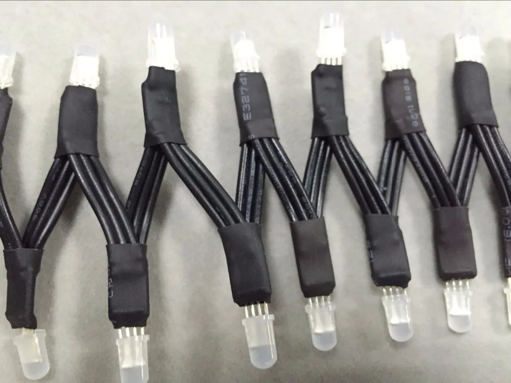 100 шт./гирлянда Адресуемая Светодиодная лента 5 в пост. Тока 3 см расстояние между