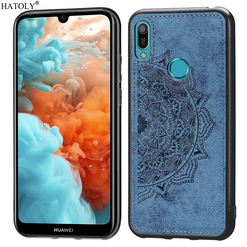 Чехол из силикона и резины для Huawei Y6 2019 чехол телефона с текстурой ткани мандалы