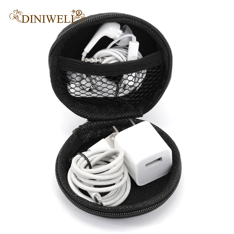 DINIWELL новое поступление миниатюрный нейтральный круглый чехол для наушников и