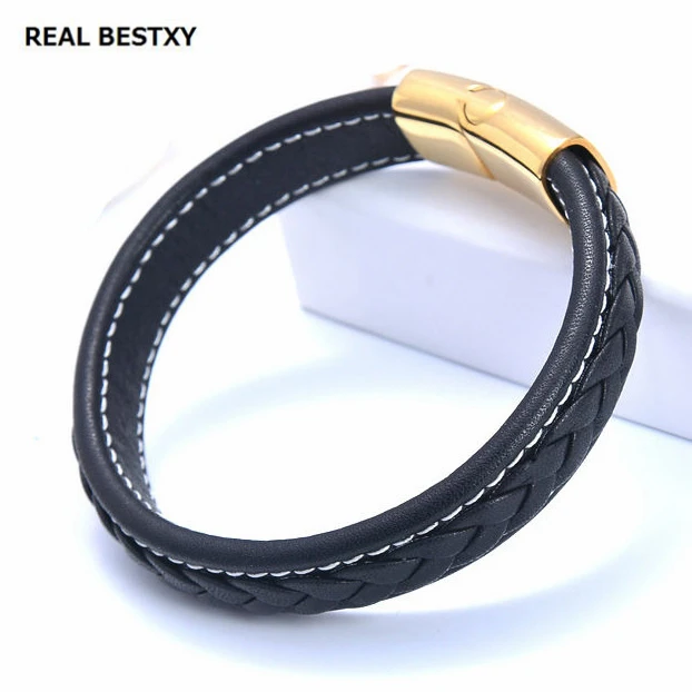 Настоящий BESTXY винтажные кожаные браслеты для женщин панк Библейский кожаный
