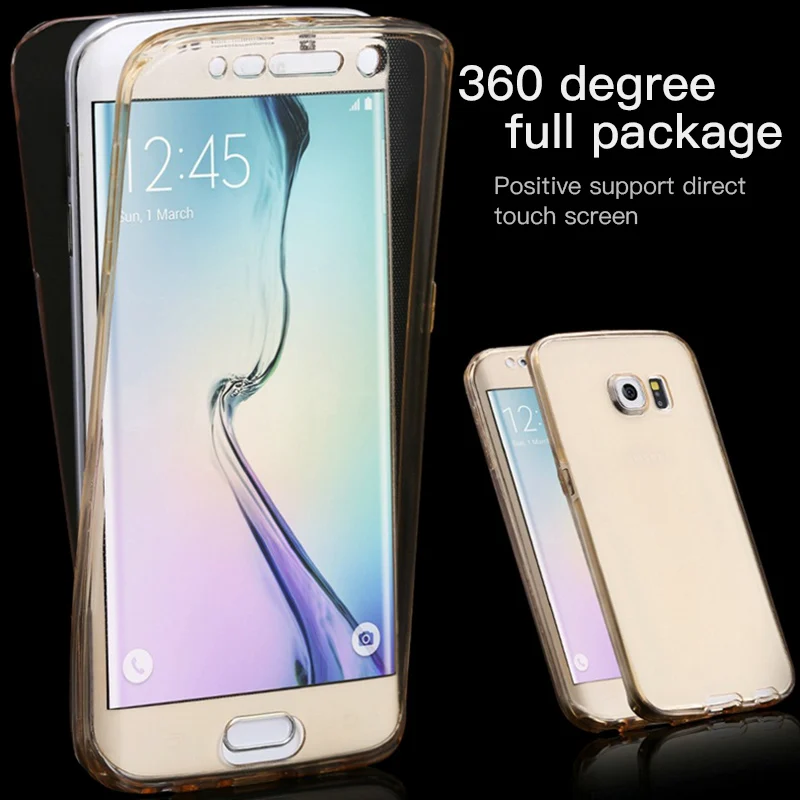 Мягкий 360 Полный чехол силиконовый для Samsung Galaxy S8 S7 S6 edge S5 J3 2017 J327P J7 J720 NOTE 4 3 A3 A320 |